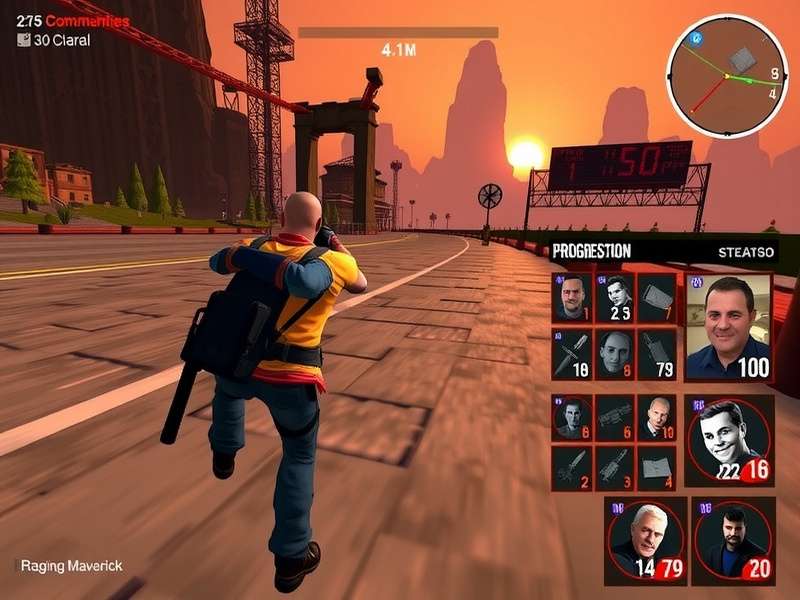 Raging Maverick character progression interface